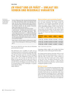 Er fragt UND Er frägt — UMLAUT BEI VERBEN UND REGIONALE