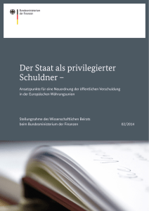 Der Staat als privilegierter Schuldner