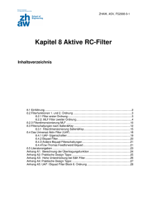 Kapitel 8 Aktive RC-Filter Inhaltsverzeichnis