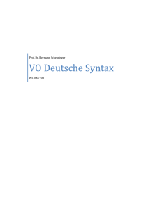 VO Deutsche Syntax