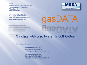 Gasdaten-Abrufsoftware für DSFG-Bus - mesa