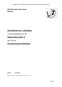 Lehrplan Sek. I Politik/Wirtschaft Heinrich-Heine