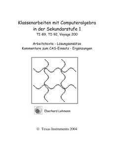 c) Klassenarbeiten mit CAS - Homepage