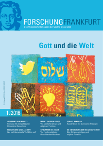 Gott und die Welt - Forschung Frankfurt - Goethe