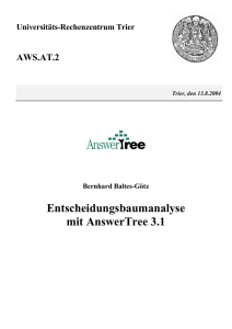 Entscheidungsbaumanalyse mit AnswerTree 3.1