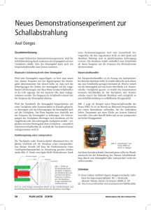 Neues Demonstrationsexperiment zur Schallabstrahlung