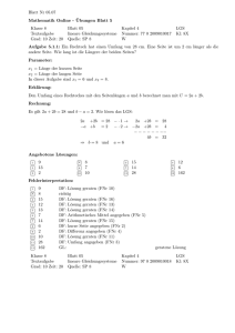 Blatt Nr 05.07 Mathematik Online - ¨Ubungen Blatt 5 Klasse 8
