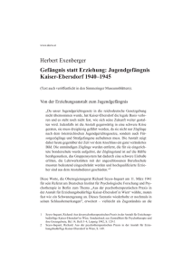 Herbert Exenberger Gefängnis statt Erziehung: Jugendgefängnis