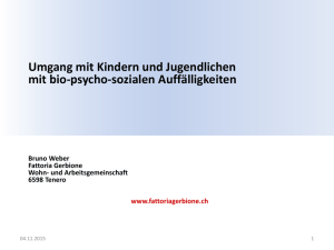 Präsentation Bruno Weber, Umgang mit Kindern und