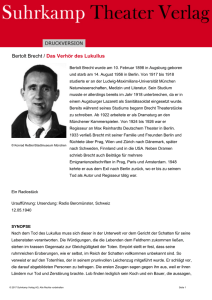 Bertolt Brecht / Das Verhör des Lukullus
