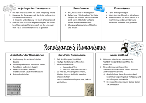 Ursprünge der Renaissance Renaissance Humanismus Architektur