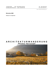 Reisebroschüre Graubünden - Architekturbüro Johann Frei