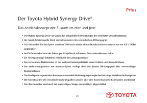 Der Toyota Hybrid Synergy Drive®