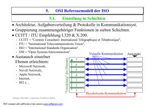 5. OSI Referenzmodell der ISO 5.1. Einteilung in