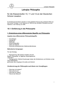 Lehrplan Philosophie - Deutsche Schule Lissabon