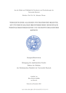 Vergleich einer allgemein psychiatrischen Klientel mit