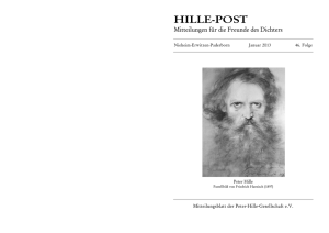 Hille-Post 2013 - Peter Hille Gesellschaft