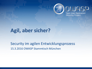 Agil aber Sicher! OWASP Stammtisch München