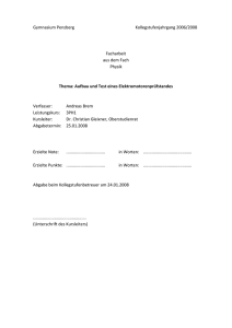 Aufbau und Test eines Elektromotorenprüfstandes