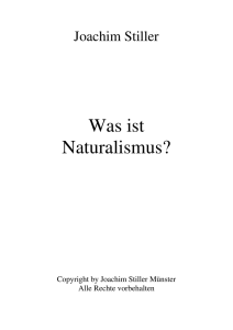 Was ist Naturalismus?