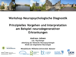 Workshop Neuropsychologische Diagnostik