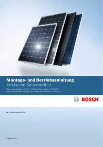 Montageanleitung - Bosch Solar Energy