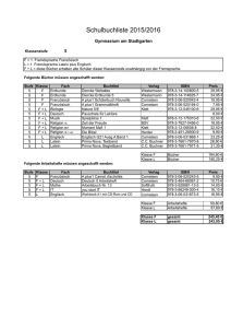 Schulbuchliste 2015/2016 - Gymnasiums am Stadtgarten