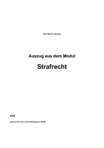 Auszug aus dem Modul Strafrecht