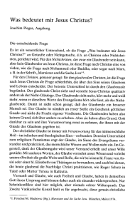 Joachim Piegsa Was bedeutet mir Jesus Christus?