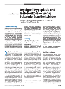 Leydigzell-Hypoplasie und Testotoxikose