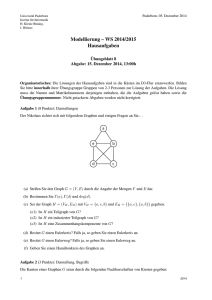 Modellierung – WS 2014/2015 Hausaufgaben