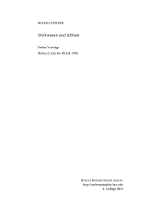 Weltwesen und Ichheit - Rudolf Steiner Online Archiv
