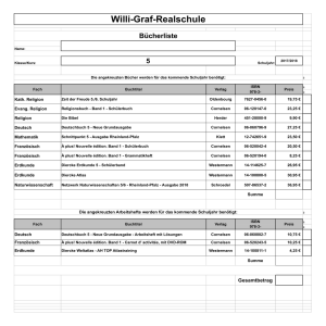 Bücherlisten aller Klassen für das Schuljahr - Willi-Graf
