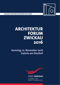 ArchitekturForum Zwickau 2016