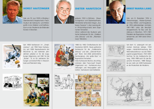 Die Karikaturisten Horst Haitzinger, Dieter Hanitzsch und Ernst