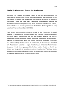Kapitel IV. Werbung als Spiegel der Gesellschaft