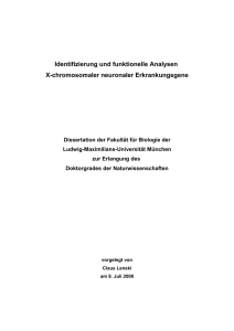 Identifizierung und funktionelle Analyse X