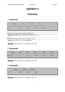 ARBEITSBLATT Nummer eingeben