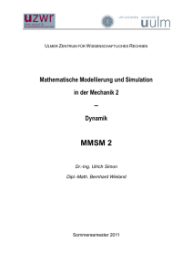 Skript zur Vorlesung MMSM2 - Dynamik