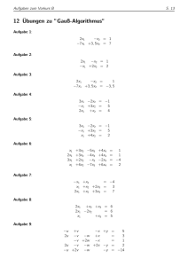 12¨Ubungen zu ”Gauß-Algorithmus”