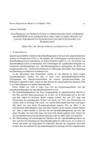 Grazer Linguistische Studien 41 (Frühjahr 1994) Andreas WAGNER
