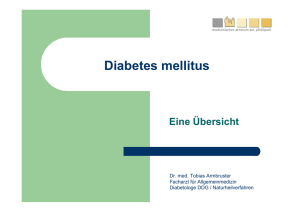 Diabetes Vortrag 2009 - Medizinisches Zentrum am Pfühlpark