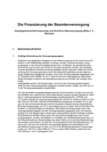 Die Finanzierung der Beamtenversorgung