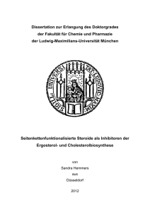 und Cholesterolbiosynthese - Elektronische Dissertationen der LMU