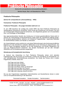 Praktische Philosophie - Zentrum für schulpraktische