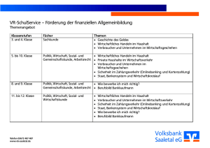 VR-SchulService – Förderung der finanziellen Allgemeinbildung