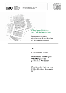 Münchener Beiträge zur Politikwissenschaft herausgegeben vom