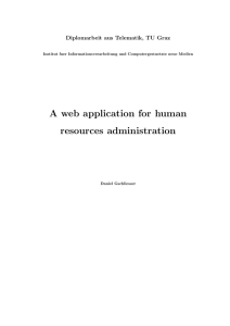 A web application for human resources administration