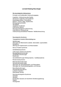 Lernziel-Katalog Neurologie