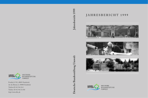 Jahresbericht 1999 - Deutsche Bundesstiftung Umwelt